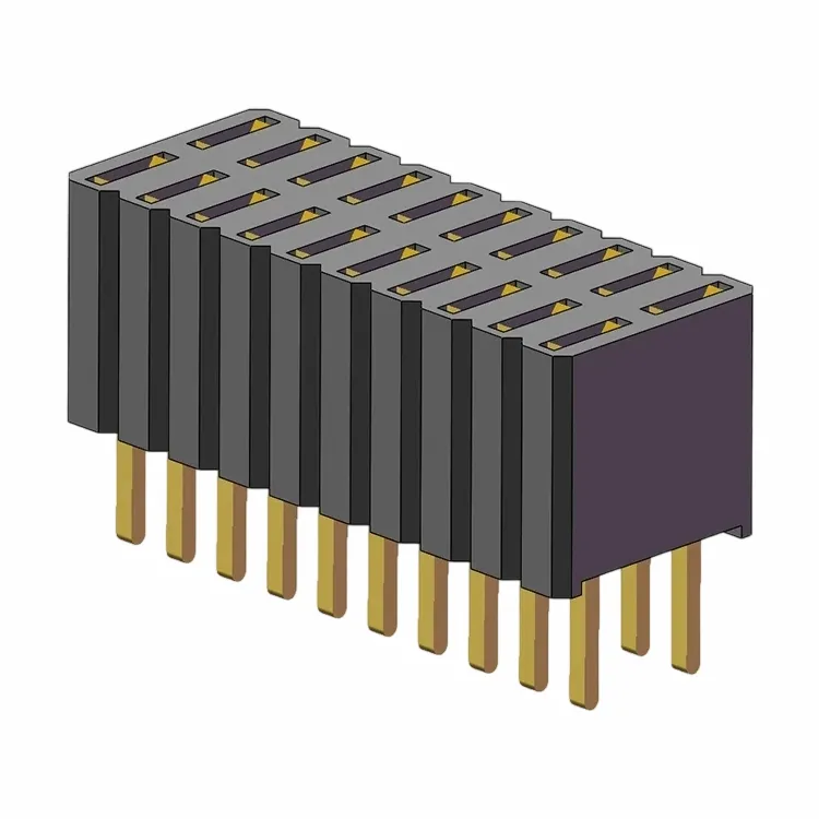 1.27x2.54mm Ayol sarlavha 180 darajaga botish