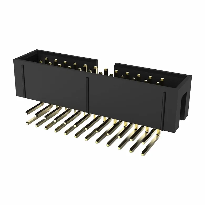 2.54mm qutisi sarlavha ikki qatorli o'ng burchakli